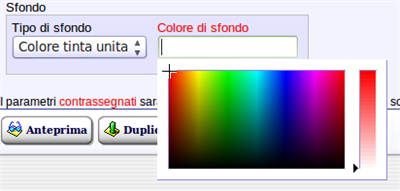 mod scheda sfondo tinta